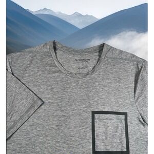 Outerknown Activewear T Shirt‎ Mens Large Gray Short Sleeve Pocket Athletic EUC